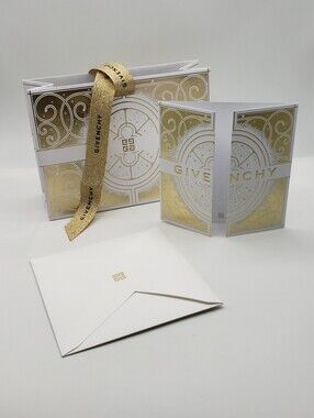 Givenchy Gold White Gift Bag And Card